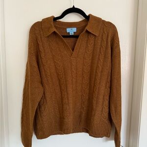 Brown Cable Knit Sweater Size MEDIUM
